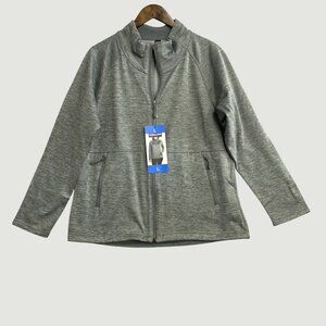NEW Kirkland Signature Women's Full Zip Sweatshirt Gray Size L M0166